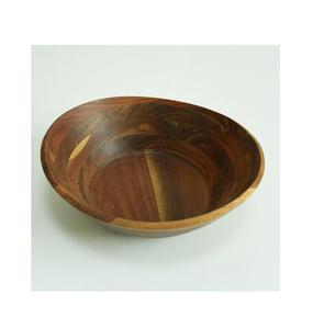 Juego de ensaladera y tazón para sopa de madera de acacia natural, incluye cuchara, tazón de madera hecho a mano de alta calidad y juego de cubiertos. - Product Image 1