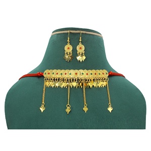 Martasha diseñador islámico Ramadán especial dorado UAE joyería especial Dubai joyería collar pendiente conjunto - Product Image 1