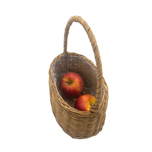 2023 New Arrival Bamboo <b>Basket</b> Vietnam Hand Woven Plastic PP Storage <b>Baskets</b> Trendy <b>Wicker</b> Fruit Storage <b>Cheap</b> Price Multi-Sized - Product Image 1