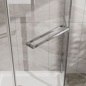 Goodyo 36 Pollici D X 36 Pollici L X 72 Pollici Box doccia angolare H Neo senza telaio con porta in vetro temperato trasparente SGCC, 36 pollici D - Product Image 4