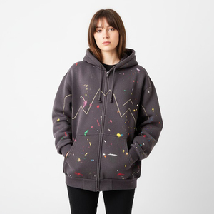 Unisex Hoodie <b>Zip</b> <b>Up</b> Full Zipper Heavyweight Cotton Fleece Hooded Sweatshirt Casual Streetwear Track Jacket <b>Tops</b> Wholesale - Product Image 1