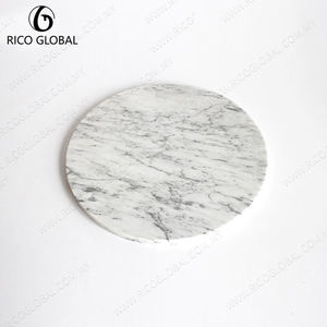 จานตกแต่งทรงกลมลายหินอ่อน RICO GLOBAL ดีไซน์มินิมอลสำหรับใช้ในบ้านและห้องครัว - Product Image 4