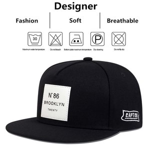 Gorra de Béisbol Unisex Deportiva con Estampado 3D, Parche de Brooklyn, Visera Plana, Hebilla Metálica, Logotipo Personalizado, Colores Personalizables - Product Image 4