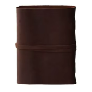 Journal en cuir marron vintage fait main avec fermeture à clé antique, bords festonnés – Excellent cadeau promotionnel - Product Image 2