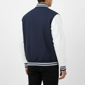 Mens Fashion Varsity Jacket Cotton Polyester 300 GSM Regular Fit Snap <b>Button</b> Street Wear Comfortable Durable OEM Service - Product Image 2