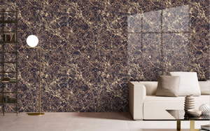 Carreaux muraux en porcelaine effet marbre Xandra Web, finition brillante, 600x600mm, 20mm, texture imitation pierre, utilisation intérieure, antibactérien - Product Image 2