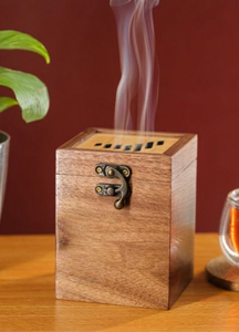 Wholesale Luxury Wooden Incense Burner Arabic <b>Bakhoor</b> Mubkhar Portable Wood <b>Oud</b> Burner Holder for Home Decor Yoga Meditation - Product Image 5