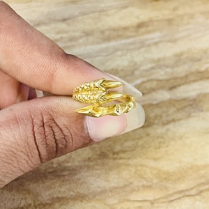 Hot Selling Dragon Foot Nail <b>Ring</b> Gothic Brass <b>Ring</b> For Men 18k Gold Plated <b>Chunky</b> Claw Jewelry Vintage Punk Wholesale/OEM/ODM - Product Image 4
