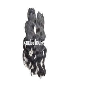 Cabello Remy alineado con cutícula de visón indio virgen 100% de 40 pulgadas Cierre frontal de oreja a oreja Paquetes y extensiones sin procesar - Product Image 1