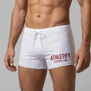 Maillots de bain pour hommes respirants et à séchage rapide avec logo personnalisé, protection UPF50+, maillots de bain durables pour la plage en été - Product Image 1