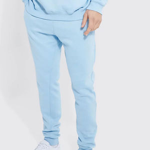 Sweat-shirt à capuche bleu clair pour homme, couleur unie, coupe décontractée, 100 % coton respirant, coupe régulière, style automne - Product Image 5