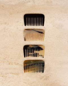 Peigne en corne de buffle et de bœuf polie, fait main, qualité supérieure, unique, taille personnalisée, pour Feng Shui, en poils naturels - Product Image 5