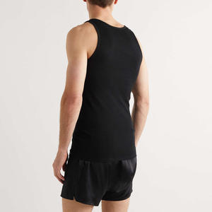 Débardeur de sport pour hommes en gros, personnalisé, pour fitness et musculation, noir - Product Image 3