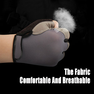 Gants de cyclisme Daizen Star à demi-doigts antidérapants noirs en polyester avec fermeture auto-agrippante unisexe été - Product Image 6