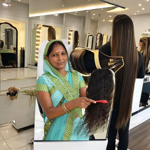 100% Extensión de cabello indio negro virgen Remy sin procesar Proveedor natural barato Paquetes rizados templo Cabello humano - Product Image 4