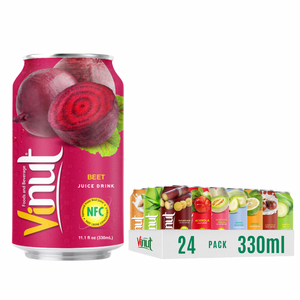 330ml Bebida de jugo de remolacha VINUT Refrescante Fábrica de Vietnam Bebida sin azúcar OEM/ODM Etiqueta privada Muestra gratis Precio al por mayor - Product Image 1