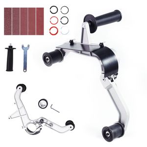 Adaptateur de ponceuse à bande à filetage impérial 5/8 11 pouces pour meuleuse d'angle, accessoire de ponçage de tuyaux et de tubes avec 10 bandes de ponçage incluses - Product Image 3