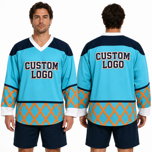 Striped <b>Ice</b> <b>Hockey</b> <b>Jersey</b> Custom <b>Wholesale</b> Lightweight Breathable Quickdry Mesh Performance Teamwear Sportswear Uniform <b>Practice</b> - Product Image 2