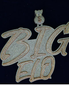 Colgante Iced Out VVS de Moissanita Bicolor Plata 925 Bañado en Oro 18k con Letra Personalizada Estilo Hip Hop y Bolsa de Dinero para Hombre - Product Image 1