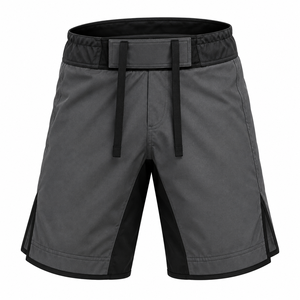 Shorts d'entraînement MMA pour hommes, taille mi-haute, motif uni, tissu tissé, séchage rapide, respirant, taille élastique, logo personnalisé - Product Image 1