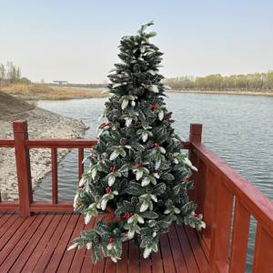 Bold Blossom 220cm High Quality Foldable <b>Artificial</b> Pine Christmas <b>Tree</b> Green PE Material Durable Home Party Decoration - Product Image 2