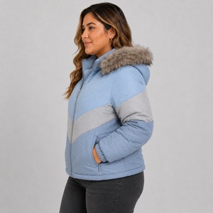 Women Autumn/Winter Regular Quilted Dyed Polyester/Nylon Waterproof Breathable Eco-Friendly Reversible Puffer Jacket Shiny - Product Image 2