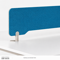 Poste de travail de bureau pour 4 personnes avec cloisons en tissu bleu, armoires de rangement, 2800 mm, mobilier de bureau moderne ArchieLeap ZQR-00410