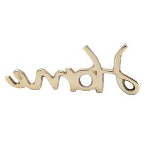 L 15.88 x W 1.91 x H 6.35 cm Gold Plated Home Sculpture Handmade Contemporary Art Tabletop Decor Living Room Decoration 1PC - Product Image 3
