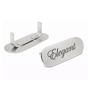 Etiqueta metálica con logotipo de marca para accesorios de bolsos personalizados con púas - Product Image 1