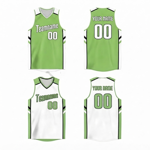 Maillot de basketball personnalisé vert citron pour homme, numéros d'équipe, séchage rapide, tissu respirant en maille, col en V, manches courtes, 100 % - Product Image 1