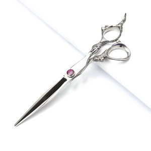 Latest Dragon Handle Stainless Steel Blade <b>Left</b>-<b>Handed</b> Foldable Barber <b>Scissors</b> Customized Color Low Price for Sale - Product Image 1