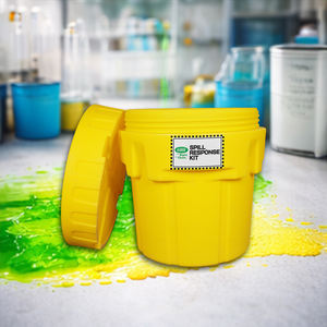 Kit de Control de Derrames Químicos de 75 Litros (20 Galones) con Tambor de Recogida Resistente para Materiales Peligrosos - Product Image 3