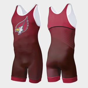 Combinaison de lutte unisexe sans manches, imprimée par sublimation, en polyester, avec short de compression ajusté, couleur unie bleue, à enfiler, avec imprimé lettres - Product Image 2