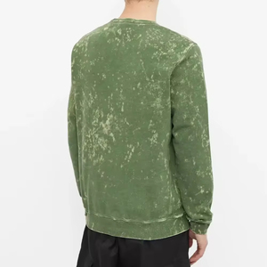 Sudadera de Hombre con Lavado Ácido, Diseño Nuevo, Personalizada OEM, 100% Algodón, Color Sólido, Invierno, Logotipo Personalizado, Cuello Redondo - Product Image 2