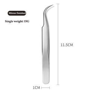 Pinces à cils professionnelles pour extensions, en acier inoxydable, arc-en-ciel, colorées, par Surgiright - Product Image 2