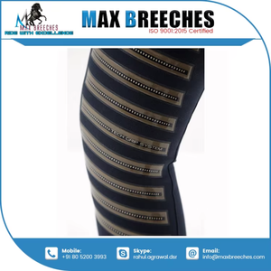 Jodhpurs d'équitation en nylon et cuir de haute qualité et confortables |   Pantalon d'équitation avec patchs de genou en silicone imprimé intégral - Product Image 6
