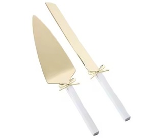 Juego de Servidores de Pastel de Metal, Acero Inoxidable, Colección para Servir Postres en Bodas - Product Image 3