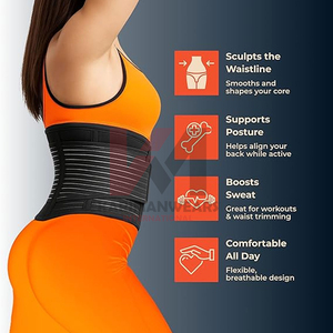 Waist Trainer <b>Belt</b> Men Women Gym Waist Trimmer Slimming Compression Support Fitness Workout OEM Supplier - Product Image 3
