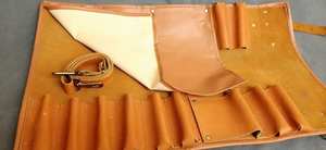 Handmade Genuine <b>Leather</b> Lightweight Portable Professional Kitchen <b>Knife</b> Storage Bag Customizable Size and Color LKR-0207 - Product Image 6