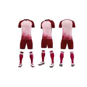 Maillot de football court personnalisé pour supporters et joueurs – Nouvelle saison – Ensemble de football rouge et blanc pour club – 100 % polyester respirant – Tenue d'équipe - Product Image 3