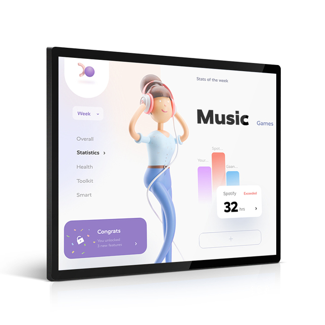 15.6 Inch Wall-Mounted Android 11.0 All-in-One Touch Capacitive Screen 1080p Window Advertising Display Machine TV Mounts Carts