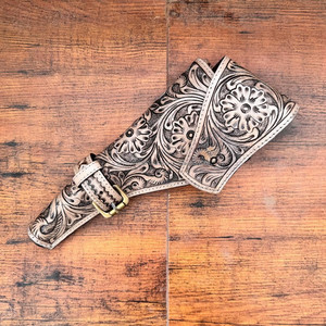 Fundas de caza de estilo vaquero de cuero de vaca talladas reales hechas a medida fundas de ilustraciones hechas a mano occidentales lujosas con lazo para cinturón - Product Image 2