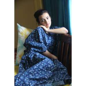 Kaftán Indigo para Mujer, Ropa de Dormir Cómoda - Product Image 3