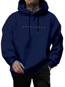Sudadera con Capucha de Forro Polar Lavado 100% Algodón, Diseño Sólido, Invierno, Formal, Ecológica, Impresión Digital, Servicio OEM, para Hombre - Product Image 2