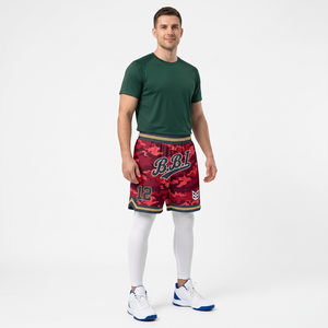 Pantalones cortos de baloncesto color cian verde azulado para hombre, al por mayor, transpirables, de malla, ropa deportiva retro, pantalones cortos de entrenamiento para gimnasio, pantalones de uniforme sublimados. - Product Image 3