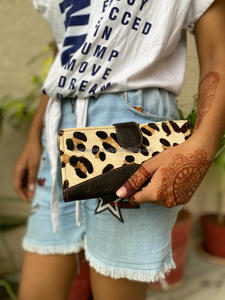 กระเป๋าสตางค์หนังวัวผู้หญิง,กระเป๋าเงินหนังวัวกระเป๋าสตางค์หนังไดอารี่หนังพิมพ์ลายสัตว์ - Product Image 2