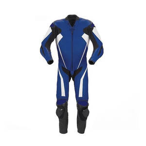 Combinaison de course en cuir pour moto personnalisée, design sur mesure noir et blanc, combinaison de moto en cuir pour pilote rapide - Product Image 1