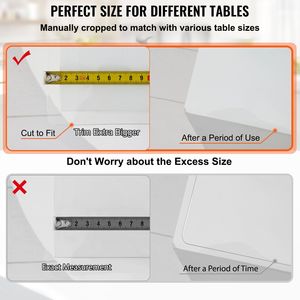 100 X 45 Inch <b>Disposable</b> Clear <b>Table</b> <b>Cover</b> Protector 1.5mm Thick Clear Desk Protector Plastic Tablecloth <b>Table</b> Protector <b>Table</b> - Product Image 5