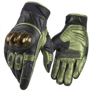 Gants de moto en cuir pour l'hiver, imperméables, doublés thermiquement, compatibles écran tactile, tendance USA Europe - Product Image 2