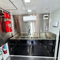 Remorque alimentaire de 16 pieds en acier inoxydable et fibre de verre, camion de restauration rapide pour hot-dogs, frites, hamburgers, tacos, nachos, résistant à la rouille, pour festivals et foires